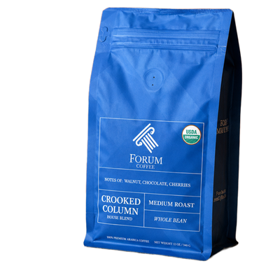 Crooked Column Organic House Blend – Medium Roast Whole Bean (12oz)