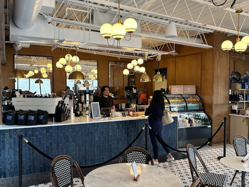 Café seating area