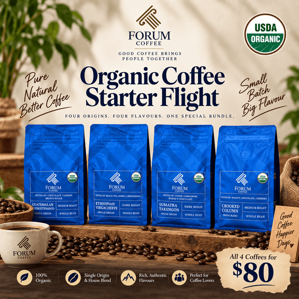 Organic Coffee Starter Flight (4 x 12oz) - Forum Coffee